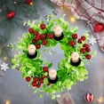 thumbnail image 4 of ufehgfjh up to 65% Off Candlestick Christmas Wreath Holiday Party Advent Christmas Candlestick Wreath Cane Christmas Decorations, 4 of 5