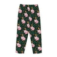 thumbnail image 5 of Goofa Pink Sleeping Fox Printed Soft Pajama Pants for Women, Wide Leg Comfy Casual Lounge Yoga Pants-Medium, 5 of 9