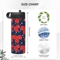 thumbnail image 4 of Sikiie Rose Flower Print 18OZ Insulated Straw Cup, Portable Leak-proof Sports Water Bottle, Stainless Steel Water Cup Suitable for Home and Outdoor, 4 of 8