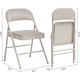 thumbnail image 3 of 2-pack beige folding sillas: padded cushion & back, metal frame, holds up to 350 lbs - ideal para para home, oficina, indoor & outdoor events, 3 of 8