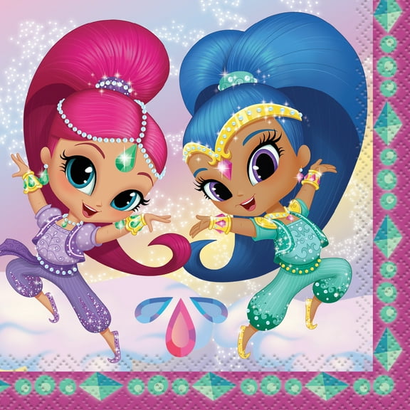 Shimmer and Shine Party Supplies - Beverage Napkins (16)