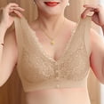 thumbnail image 2 of ZRBYWB Women's Bra Ladies Front Side Buckle Lace Edge Without Steel Ring Movement Seamless Gathering Adjustment Yoga Sleep Large Underwear Breathable, 2 of 9