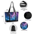 thumbnail image 2 of FORMRS Canvas Laptop Tote Bag for Women with 15.6" Computer Compartments Shoulder Handbag, Galaxy Pattern, 2 of 7