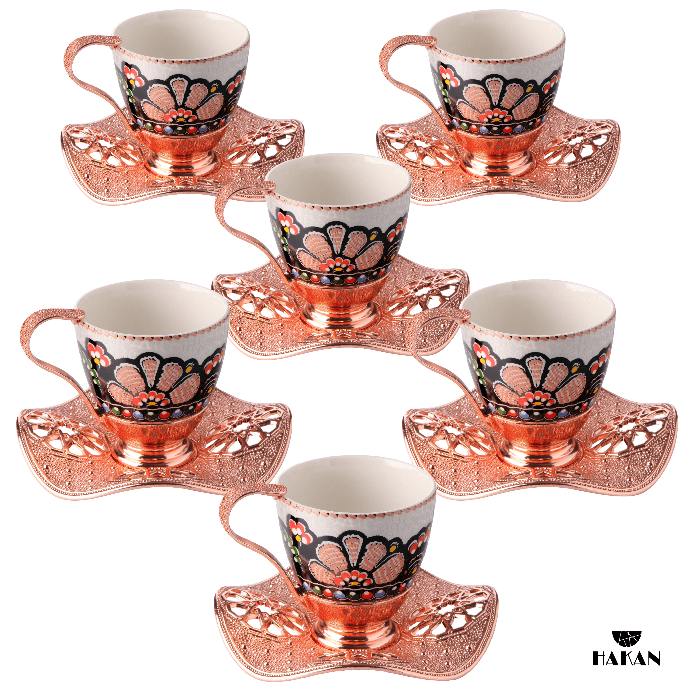 10 ounce coffee mug set Ceramic Stackable Coffee Cups, Set of 6 main image 1