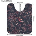 thumbnail image 3 of Dreamtimes Bath Mats Toiletry Mat Leaves Moon Crystal Print, Luxury U-Shaped Toilet Rug, Soft Contour Mat for Bathroom Floor, Non-Slip Absorbent Bath Carpet, Dry Quickly, Machine Washable, 17.3"x13.4", 3 of 4