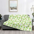 thumbnail image 5 of KLL Kawaii Avocado Print Fleece Throw Blanket, Horizontal Fleece Bedding Cute Soft Blankets Comfy Fleece Flannel Plush Home Decor for Couch & Bed -50"x40", 5 of 9
