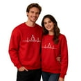 thumbnail image 5 of Oksale Matching Xmas Sweatshirt Pullover for Couple Trendy Xmas Tree Graphic Fall Tops Long Sleeeve Festival Shirts for His Hers Red M, 5 of 9