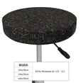 thumbnail image 4 of Kdxio Doodle Dinosaur Print Stool Covers Round,Stretch Round Bar Stool Covers Washable Bar Stool Cushion Slipcover for 12-15 Inch Chair, 4 of 7