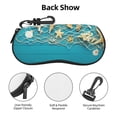 thumbnail image 3 of KLL Seashells And Fishing Net On Blue Wooden Table Print Eyeglass Case for Men & Women's Classy Travel Eyewear Holder Case Zipper Eyeglasses Case With Hook, 3 of 6