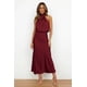 thumbnail image 1 of Vestido de satén para mujer con cuello elegante Vestido elegante para mujer Vestido de noche ligero, 1 of 6