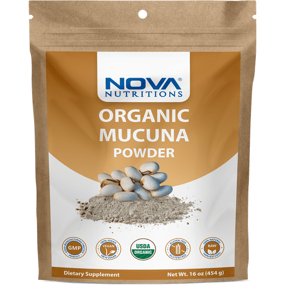 Nova Nutritions Certified Organic Mucuna Prurien Powder 16 OZ (454 Gram)