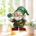 thumbnail image 3 of Leprechaun Gnome Window Hanging, St. Patrick's Day Acrylic 2D Ornament, Shamrock Clover Decoration, Irish Lucky Gift for Home or Car Decor, 3 of 4
