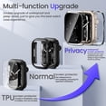 thumbnail image 2 of KOMI 2-in-1 Waterproof Privacy Case for Apple Watch Series 9 8 7 Screen Protector 41mm, Front Anti Spy Tempered Glass Face Cover Back Bumper for iWatch Accessories 41 mm, 2 of 5