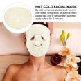 thumbnail image 4 of RENACLIPY 1Pc Polyester Facial Beauty Towel with Detachable Rope for Hot Cold Compress in Beige, 4 of 5