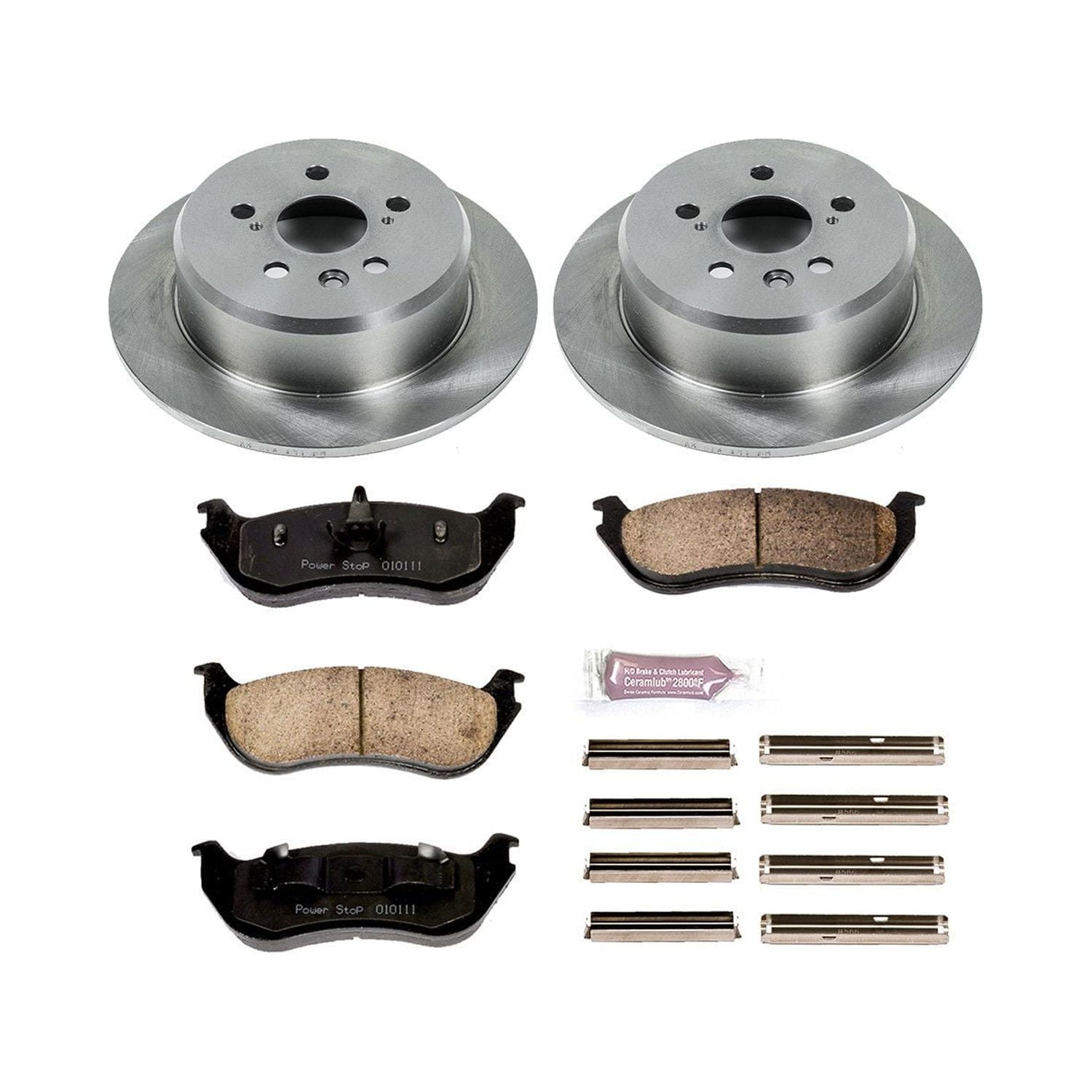 Power Stop Rear Stock Replacement Brake Pad and Rotor Kit KOE3150 Fits 2002 Ford Explorer