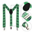 thumbnail image 2 of St. 's Day Hat Contrast Color Create Atmosphere Plaids Green Cosplay Festival Bow-Knot Suspender for Party, 2 of 5