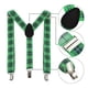 thumbnail image 3 of St. 's Day Hat Contrast Color Create Atmosphere Plaids Green Cosplay Festival Bow-Knot Suspender for Party, 3 of 5