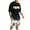 Black, variant on Mens Beach Short Sets 2 Piece Outfits Tropical Summer Casual T Shirts and Shorts Tracksuit Set with Pockets Black L