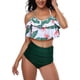 thumbnail image 3 of Dnzceghtig Traje de baño de dos piezas para niñas Conjunto de bikini con volantes Trajes de baño, 3 of 5