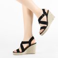 thumbnail image 2 of BLISSFUL STEP Women's Strap Espadrilles Platform Slingback Wedges Sandals, 2 of 7