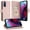 Rose Gold, variant on Galaxy Wireless Case Case for Moto G 5G 2022 Phone Case [Kickstand] Leather Wallet Case Cover Pouch for Girls Women - Rose Gold