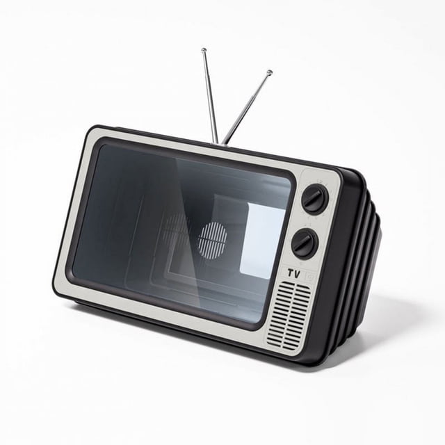 12" Retro TV Amplifier Phone Screen Magnifier Mobile Phone Magnifying Screen Smartphone Screen Magnifier For All Smartphones Technology Gray