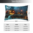 thumbnail image 2 of Wukai Spooky Halloween Print Plush Throw Pillow Cover, Double-sided Pillow Protector without Pillow Core, with Hidden Zipper, Home Decorations-20"x30", 2 of 6