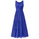 thumbnail image 1 of Vestido BTFBM para mujer con ojales de verano, midi, sin mangas, azul brillante, 1 of 9