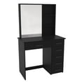 Boahaus Spes Modern Black Painted Makeup Vanity Table for Bedroom