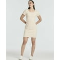 thumbnail image 6 of 3 Pack: Women's Mini Short Sleeve Ribbed Scoop Neck Casual T-Shirt Bodycon Dress, 6 of 6