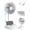 Medium, variant on Desk Fan, 8-Inch Oscillating Portable Fan Rechargeable, 24H Run, 90? Rotate Small Fan for Bedroom, 4 Speeds&8H Timer Quiet Mini Travel Fan, USB Fans for Office&, White