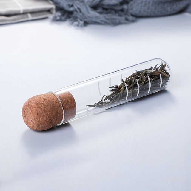 Raindrops 1Set Glass Tea Infuser for Loose Leaf with Wood Handle for Tea House