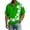 Dark Green, variant on Men's St. Patrick's Day Shamrock Polo Shirt Short Sleeve Half Zip Casual Top