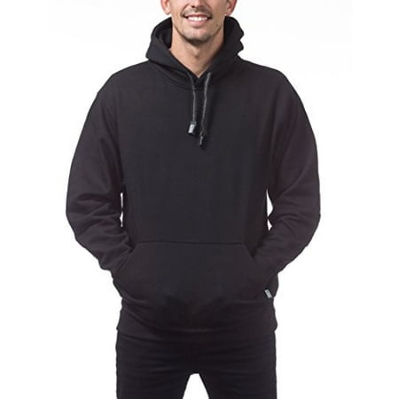 Pro Club Mens Heavyweight Pullover Hoodie (13oz), X-Large, Black