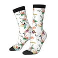 thumbnail image 1 of Balery Pretty Floral With Leaves Calcetas Largas con Estampado para Hombre y Mujer – Suaves y Transpirables, Talla Única (US 5-11), 1 of 6