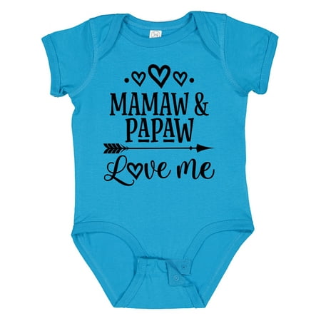 

Inktastic Mamaw and Papaw Love Me Gift Baby Girl Bodysuit