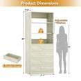 thumbnail image 3 of Homieasy 21.3 Inch Freestanding Closet System with 4 Wood Drawers and 3 Shelves for Walk-in Closet, Bedroom, White Oak, 3 of 10