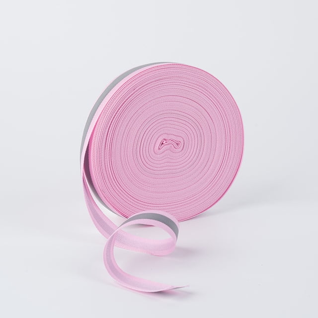 XmhyTop-A Cinta reflectante, cinta reflectante, cinta de poliéster de 109 yardas para manualidades, costura, decoración de seguridad, rosa claro.