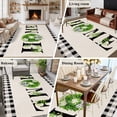 thumbnail image 5 of Large Area Rugs for Living Room Bedroom, Rustic Home 5'x8' Rug Washable Carpet Runner Indoor Outdoor, Eucalyptus Leaves Floral Beige Buffalo Plaid Non Slip Floor Mats Rug for Kitchen, Bathroom, 5 of 8