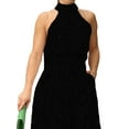 thumbnail image 3 of FASHIONWT Women Office Pockets Full Length One-Piece Halter Neckline Sleeveless Jumpsuit, 3 of 4