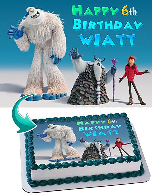 Smallfoot Cake Image Personalized Topper Edible Image Cake Topper