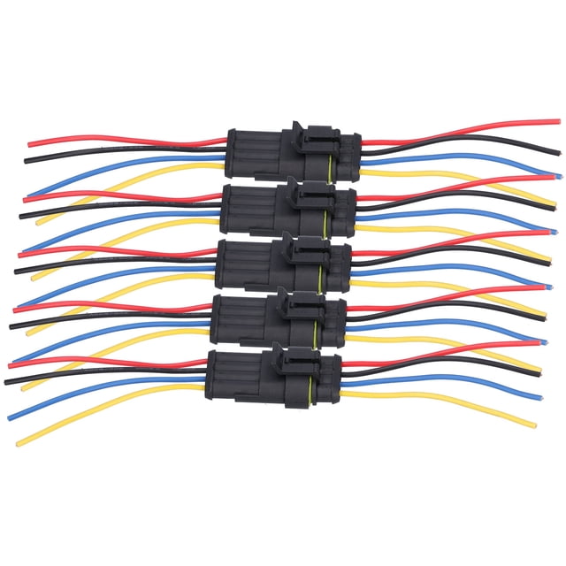 Conexiones de cables, conector de clavija de terminal eléctrico de coche de 5 piezas Conector de cable automotriz Estética elegante