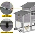 thumbnail image 4 of Aivituvin Chicken Coop Hen House with Wheels Wooden Poultry Cage for 2-4 Chickens Outdoor, 4 of 8