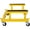 Yellow + Steel#37, variant on Foldable Platform Truck Dolly 660 lb Capacity Steel Utility Cart for Warehouse Garage Workshop - Yellow