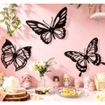 thumbnail image 5 of HELLOYOUNG Black Gold Metal Butterfly Spring Decor 3Pcs Wall Art Hanging for Living Room Bedroom Rustproof Modern Aesthetic Unique Sculptures Gift, 5 of 13