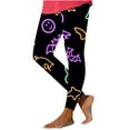 thumbnail image 7 of Fartey Cute Pumpkin Print Leggings for Women Casual High Waisted Workout Tights Halloween Themed Athletic Running Yoga Pants Multicolor XL, 7 of 7