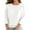 White, variant on Fiaer Women's Sweater 3/4 Sleeve Oversized Knitted Pullover Crew Neck Trendy Casual Baggy Lightweight Black Tops Yellow XL