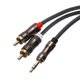 thumbnail image 1 of 3.5mm to 2 RCA Cable RCA Male to Male Aux Audio Adapter Jack HiFi Headphones Auxiliary Cable Y-Cable 16ft for Phone Speaker MP3 Tablet Stereo (1.5m), 1 of 5