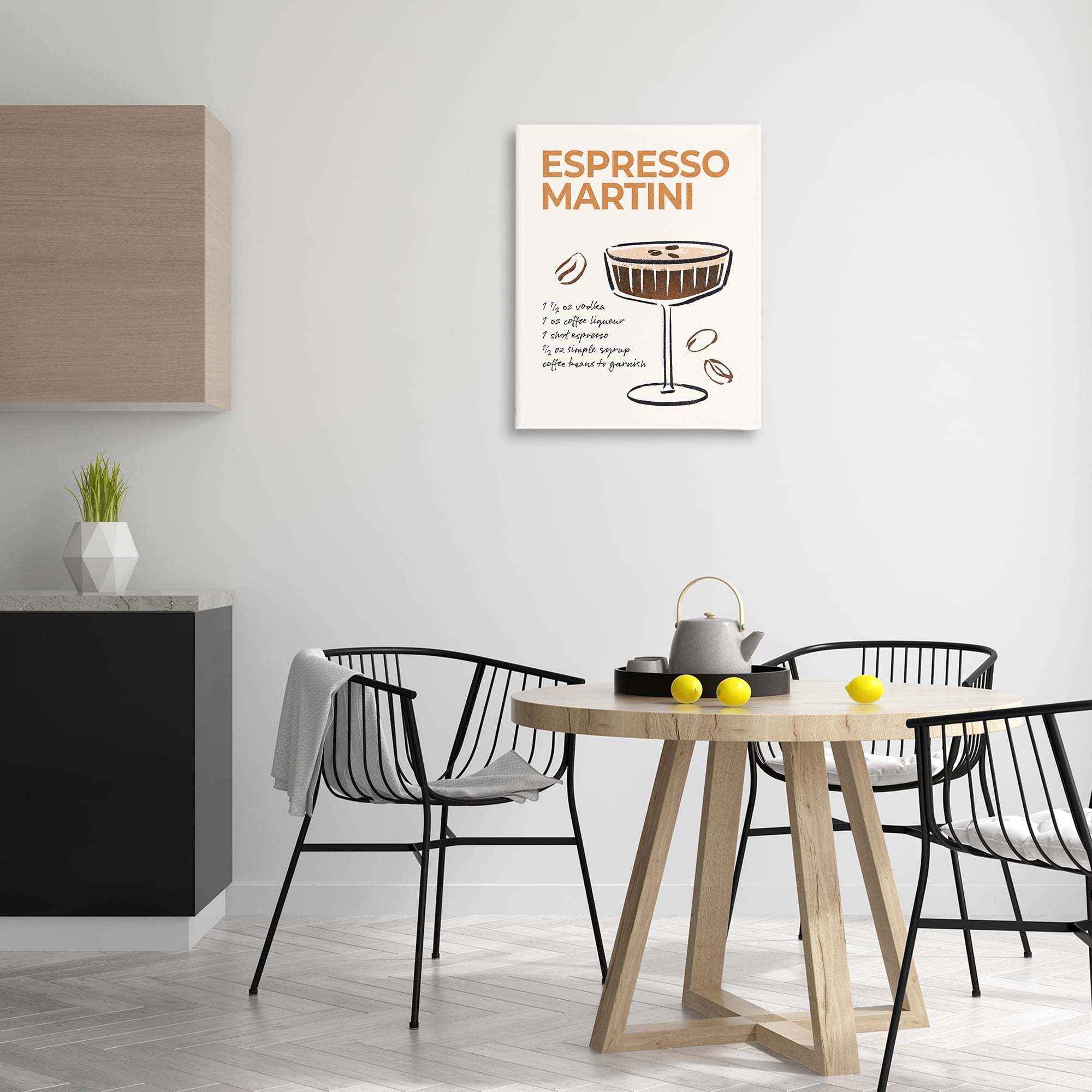 Stupell Industries Espresso Martini Recipe Food & Beverage Painting Wrapped Canvas Art Print Wall Art, 24 x 30