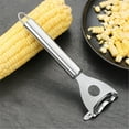 thumbnail image 6 of Corn Stripper Cutter With Hanging Hole Corn Planer Corn Cob Stripper Tool Good Grip Corn Prep Peeler Cob Corn Remover Kitchen/ Stainless Steel Corn Scraper, 6 of 6